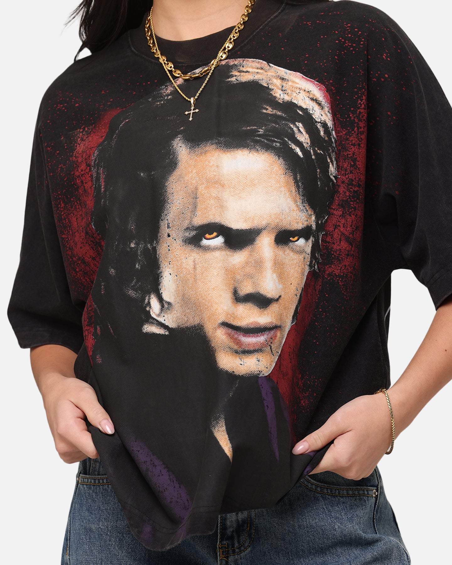 Loiter Star Wars Vader Boxy T-Shirt Washed Black | Culture Kings US