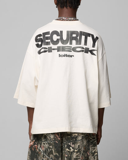 Loiter Security Check Box T-Shirt Off White
