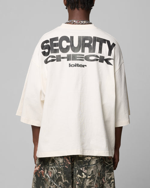 Loiter Security Check Box T-Shirt Off White
