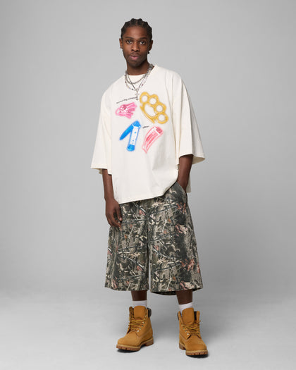 Loiter Security Check Box T-Shirt Off White