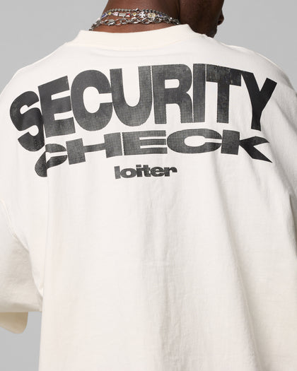 Loiter Security Check Box T-Shirt Off White