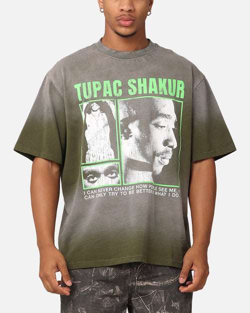 Tupac Never Change Sunfade T-Shirt Black Wash