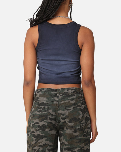 Willie Nelson Women's Route 66 Sunfade Cropped Tank Black Wash