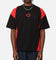Carre Panelled Oversized T-Shirt Black/Red