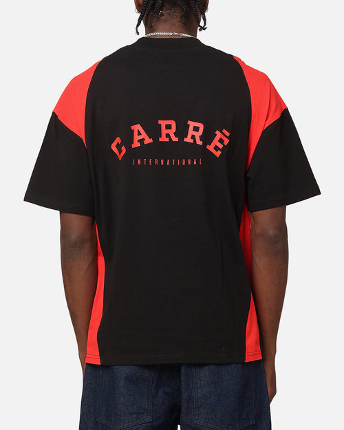 Carre Panelled Oversized T-Shirt Black/Red