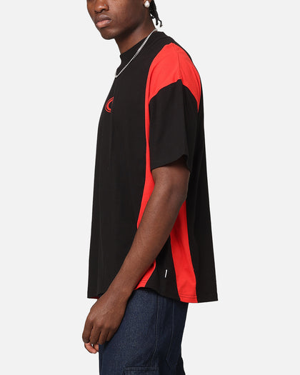 Carre Panelled Oversized T-Shirt Black/Red