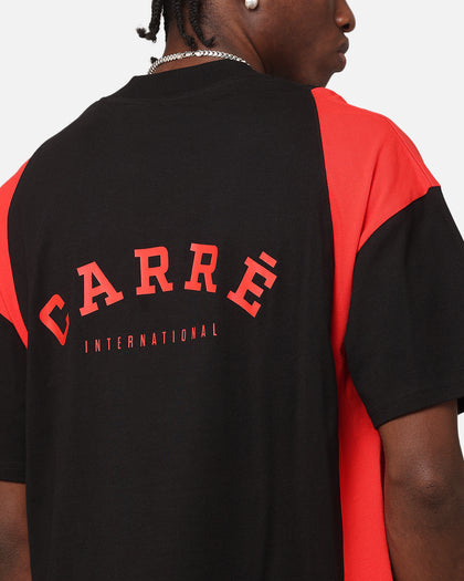Carre Panelled Oversized T-Shirt Black/Red