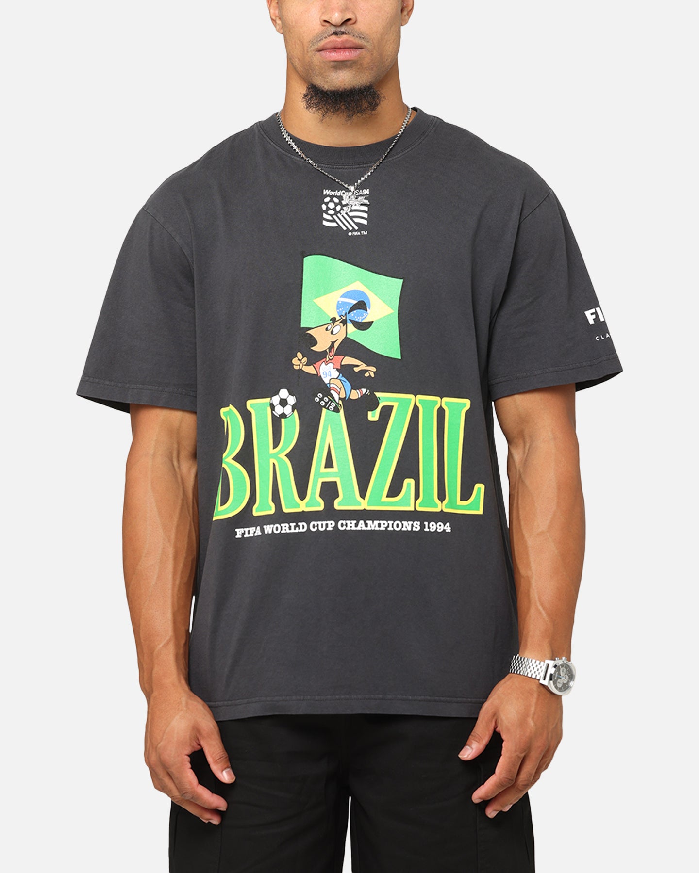 Fifa FIFA Brazil 1994 World Cup T-Shirt Faded Black | Culture Kings US