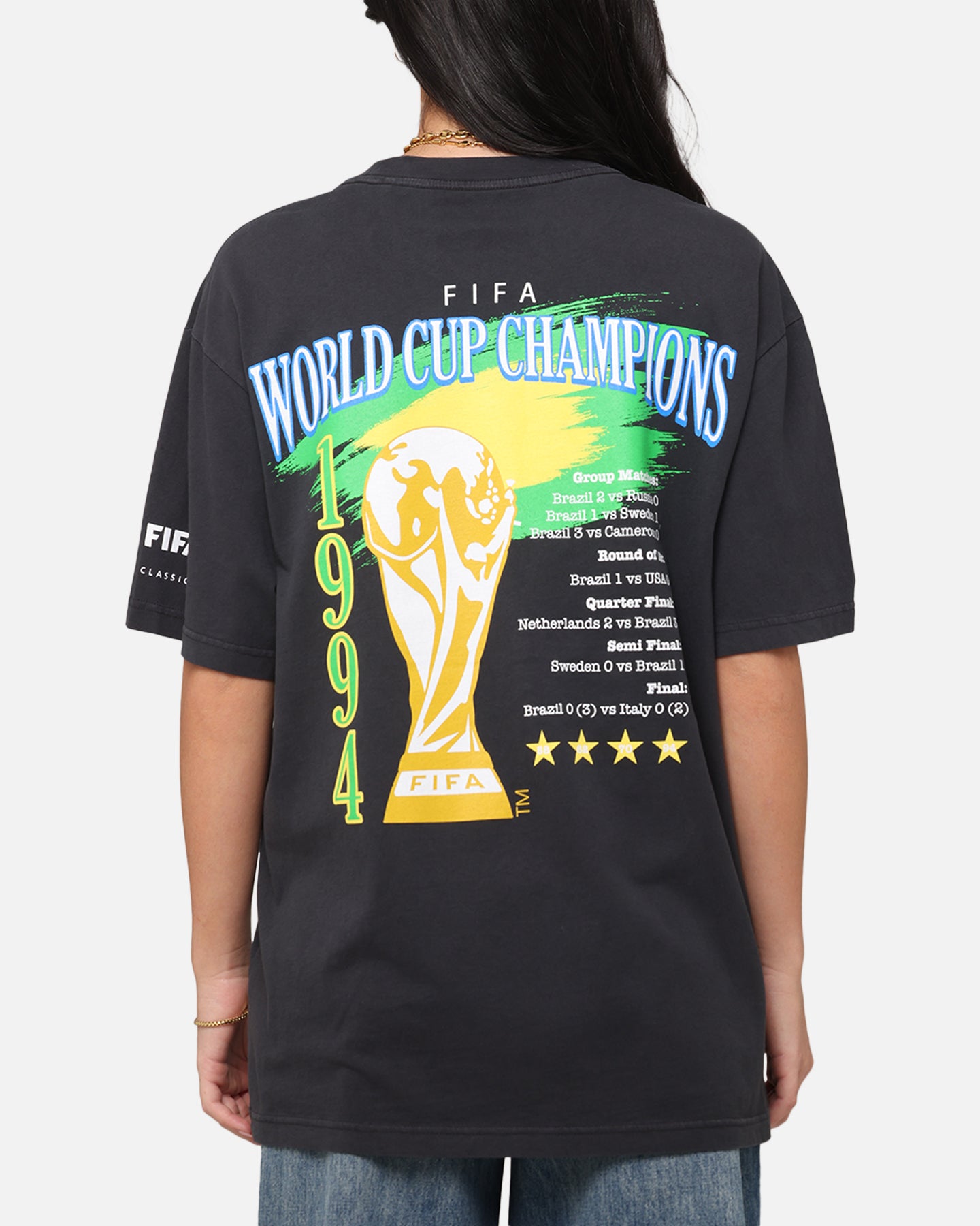 Fifa FIFA Brazil 1994 World Cup T-Shirt Faded Black | Culture Kings US