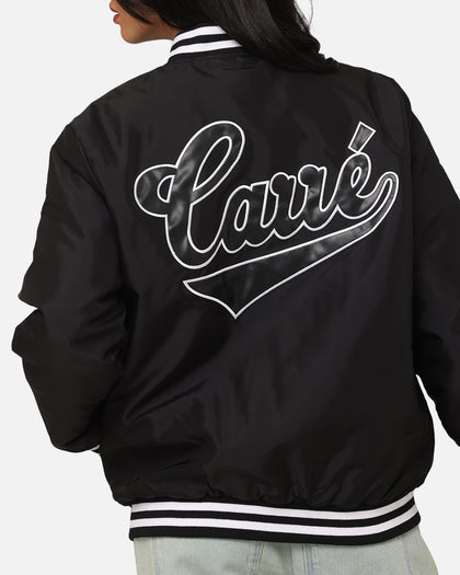 Carre Team Puffer Varsity Jacket Black/White