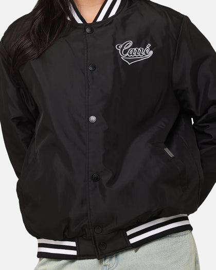 Carre Team Puffer Varsity Jacket Black/White