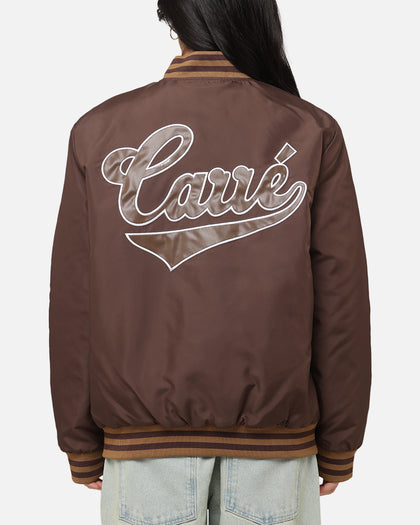 Carre Team Puffer Varsity Jacket Brown