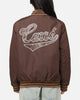 Carre Team Puffer Varsity Jacket Brown
