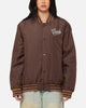 Carre Team Puffer Varsity Jacket Brown