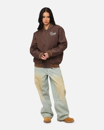 Carre Team Puffer Varsity Jacket Brown