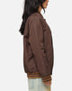 Carre Team Puffer Varsity Jacket Brown