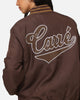 Carre Team Puffer Varsity Jacket Brown
