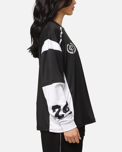 Carre Football Layered Long Sleeve T-Shirt Black/White