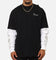 Carre Rosebowl Layered Long Sleeve T-Shirt Black/White