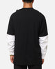 Carre Rosebowl Layered Long Sleeve T-Shirt Black/White