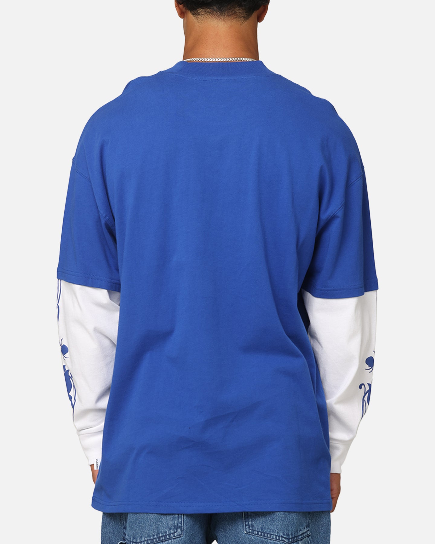 Carre Rosebowl Layered Long Sleeve T-Shirt Royal/White | Culture