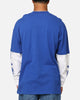 Carre Rosebowl Layered Long Sleeve T-Shirt Royal/White