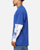 Carre Rosebowl Layered Long Sleeve T-Shirt Royal/White