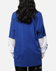 Carre Rosebowl Layered Long Sleeve T-Shirt Royal/White