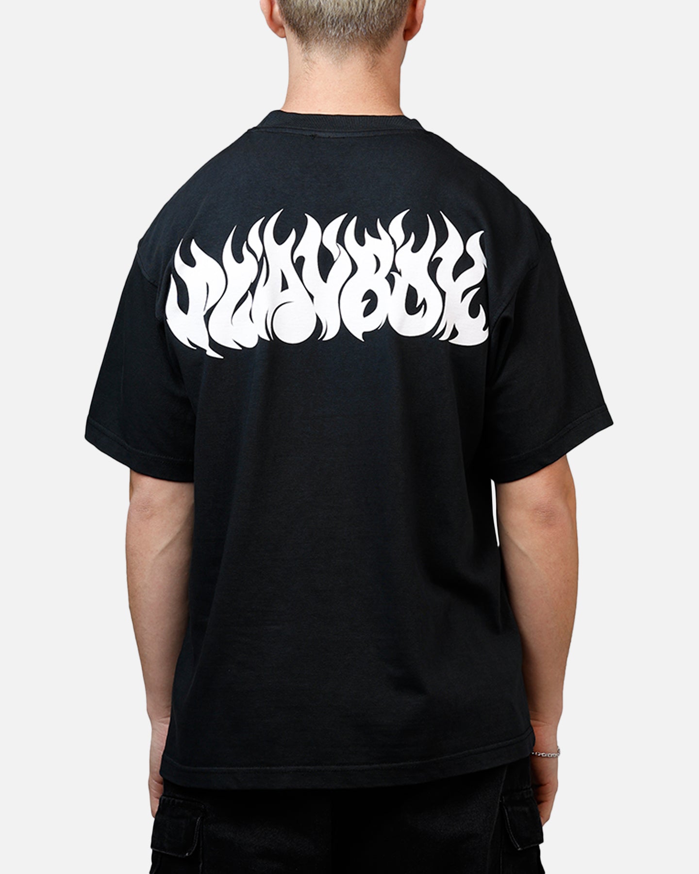 Playboy Flames 2.0 Boxy T-Shirt Black/White | Culture Kings US