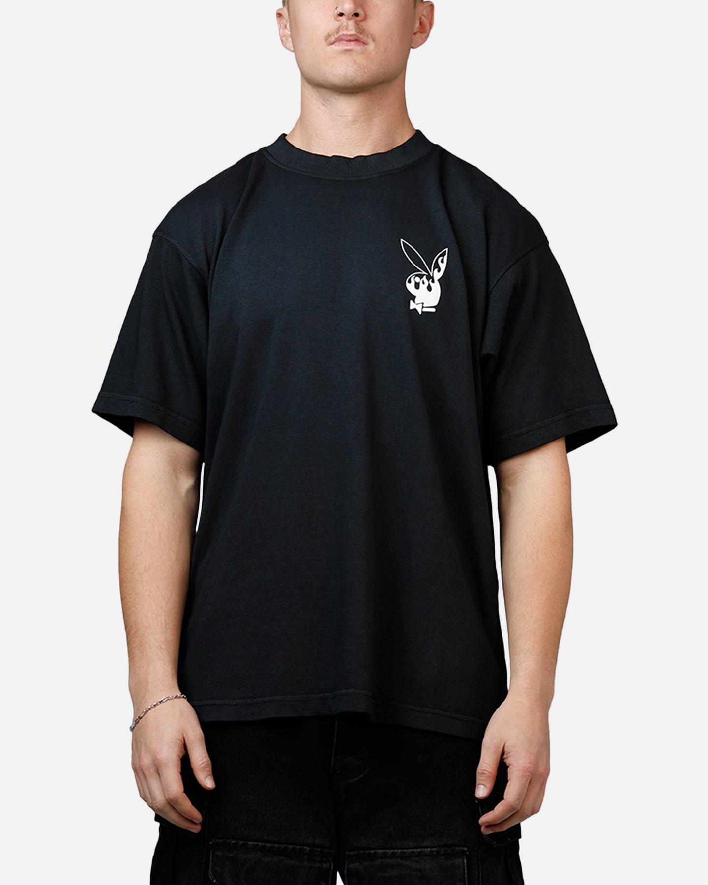 Playboy Flames 2.0 Boxy T-Shirt Black/White | Culture Kings US