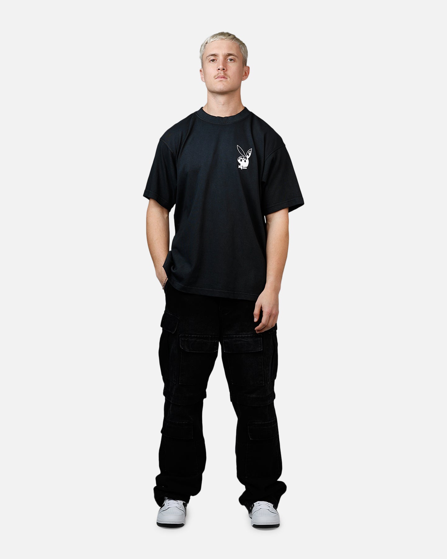 Playboy Flames 2.0 Boxy T-Shirt Black/White | Culture Kings US