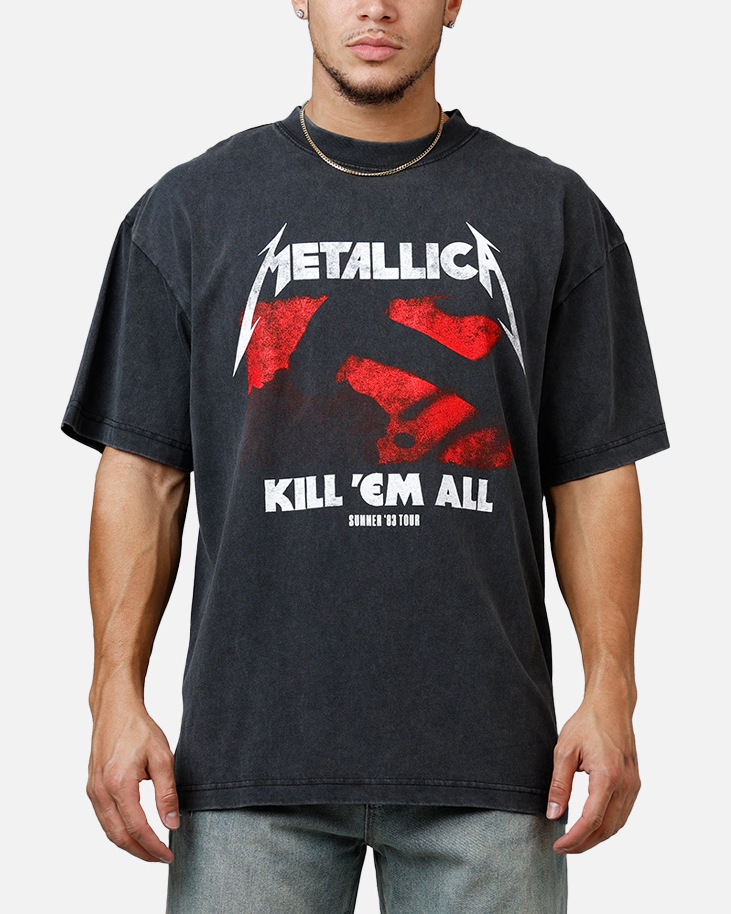 Merch Traffic Metallica 1983 Tour T-Shirt Washed Black | Culture