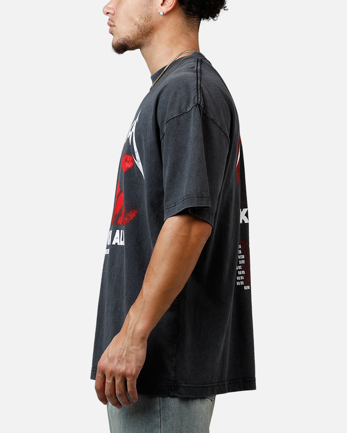 Konkhra 1997年 Roskilde Fes.Tシャツ Merch Traffic Metallica 1983 Tour T-Shirt Washed Black | Culture