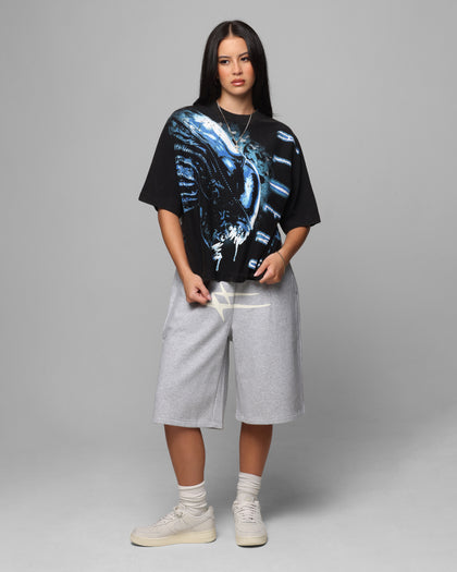 Loiter Alien It's War Boxy T-Shirt Washed Black