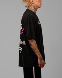 Loiter Star Child T-Shirt Black Acidwash