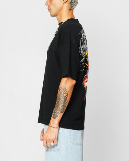 Ed Hardy Rhinestone Dragon Vintage T-Shirt Vintage Wash