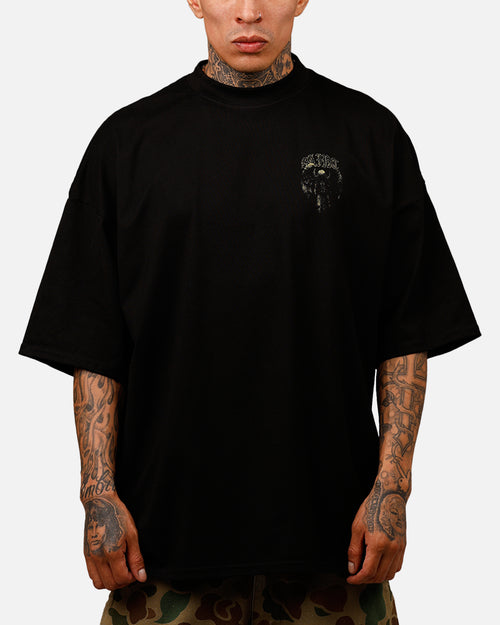 Saint Morta Baptista Mock Neck T-Shirt Black