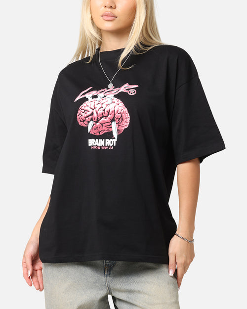 Loiter Brain Rot Vintage T-Shirt Black