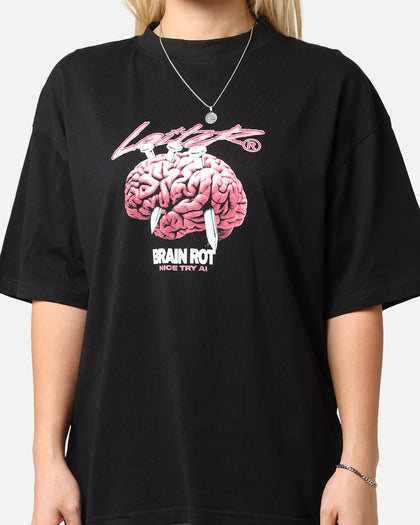 Loiter Brain Rot Vintage T-Shirt Black