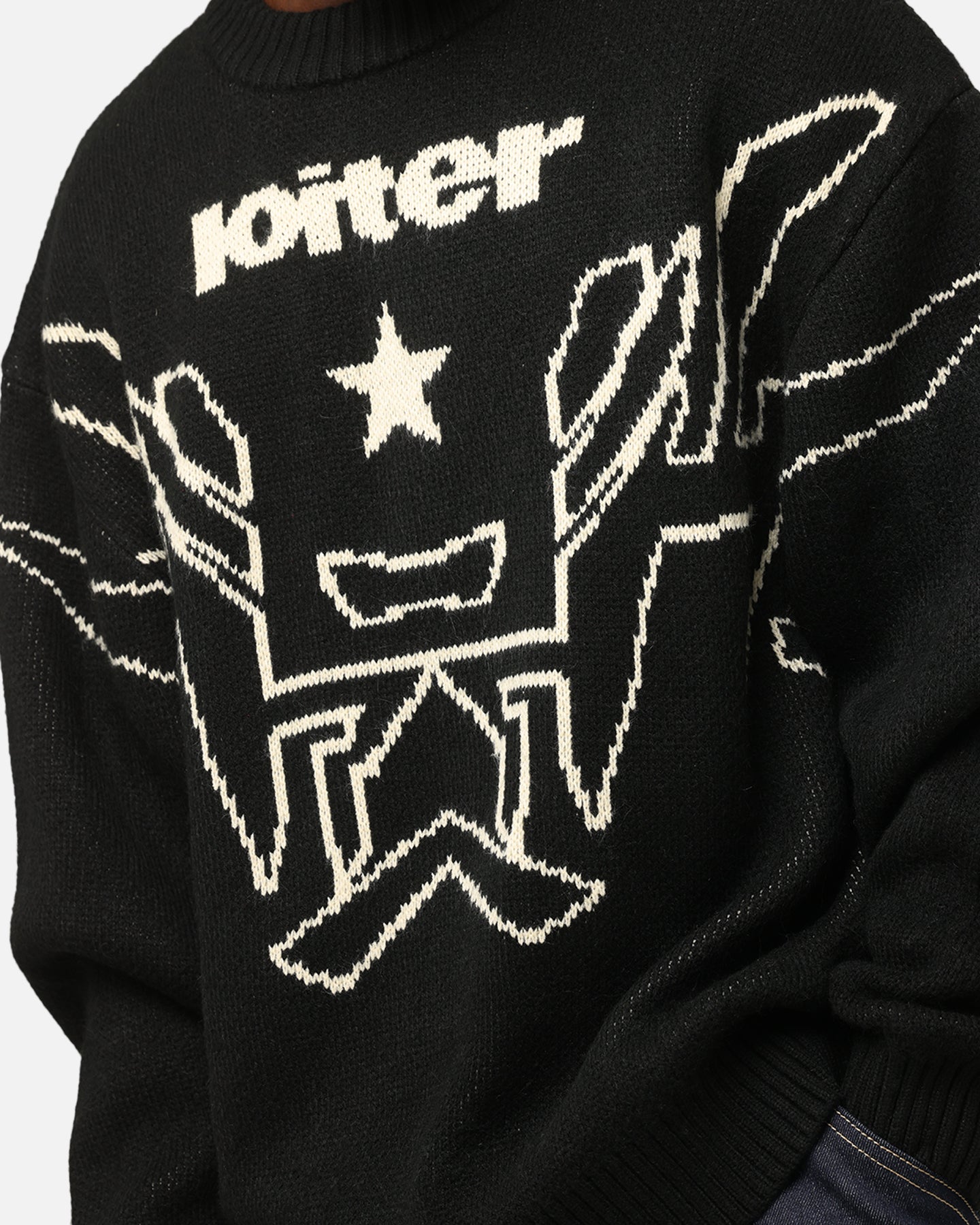 *p(R)ojectR®︎ Logo Knit Sweater Loiter Substance Knit Sweater Black | Culture Kings US