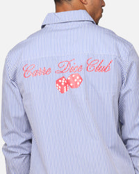 Carre Dice Club Long Sleeve Button Up Shirt Pinstripe