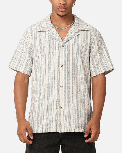 XXIII Merida Stripe Button Up Shirt Cream/Blue
