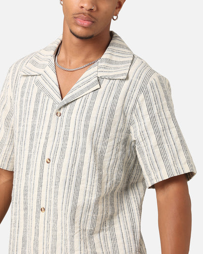 XXIII Merida Stripe Button Up Shirt Cream/Blue