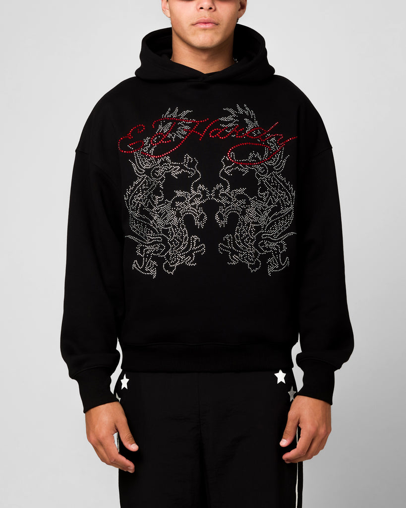 Ed Hardy Rhinestone Dragon Hoodie Black | Culture Kings US