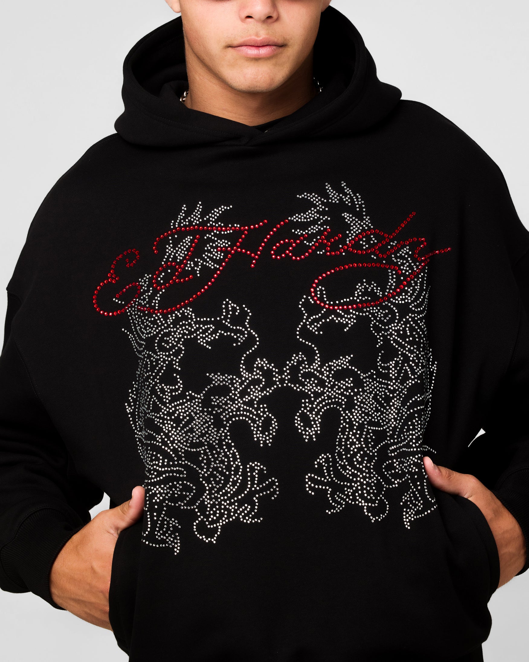 Ed Hardy Rhinestone Dragon Hoodie Black | Culture Kings US