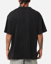 73Studio X DC Batman Mirror Vintage T-Shirt Black Acidwash