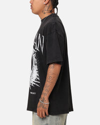 73Studio X DC Batman Mirror Vintage T-Shirt Black Acidwash