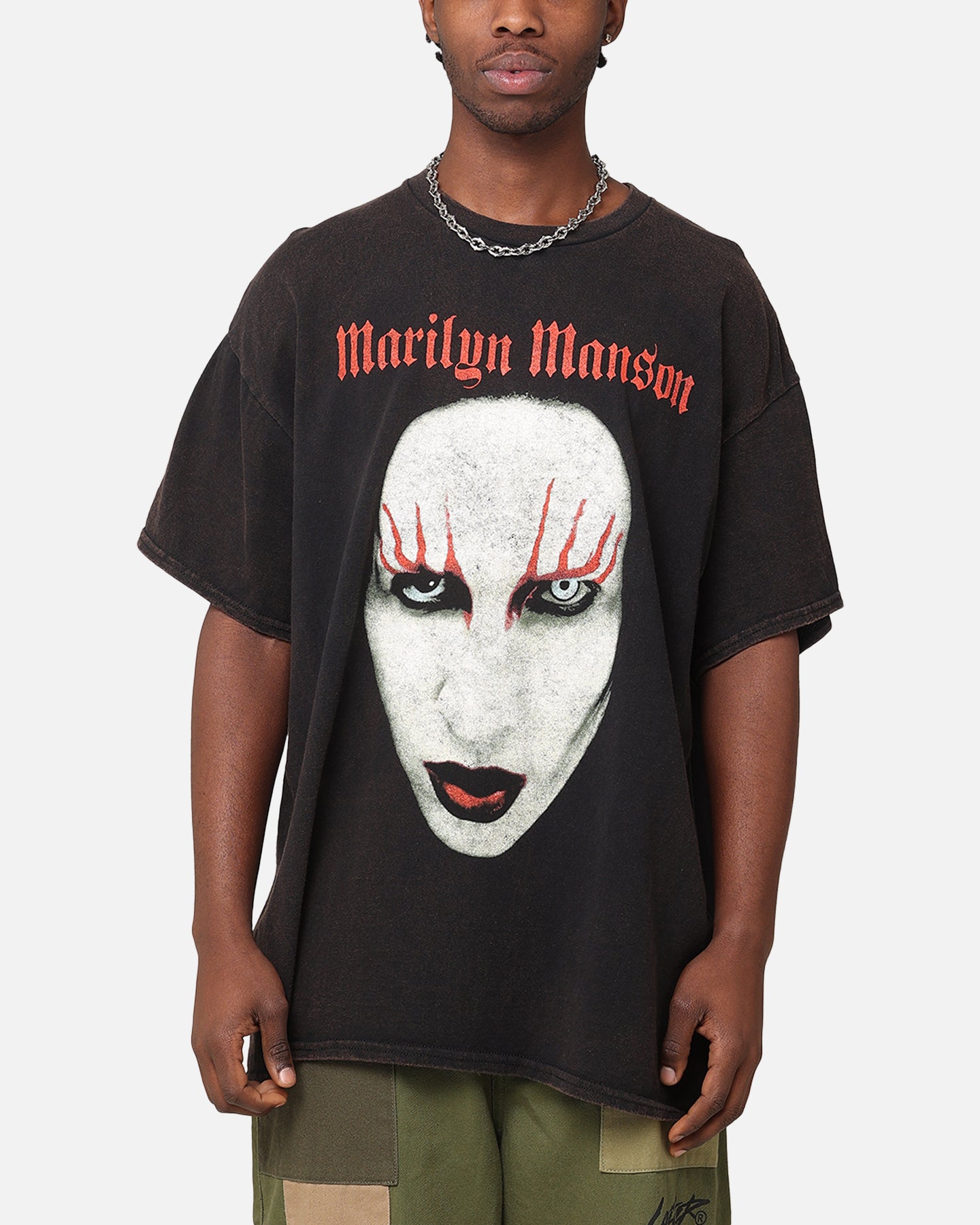 Marilyn Manson Red Lids Vintage T-Shirt Black Vintage | Culture