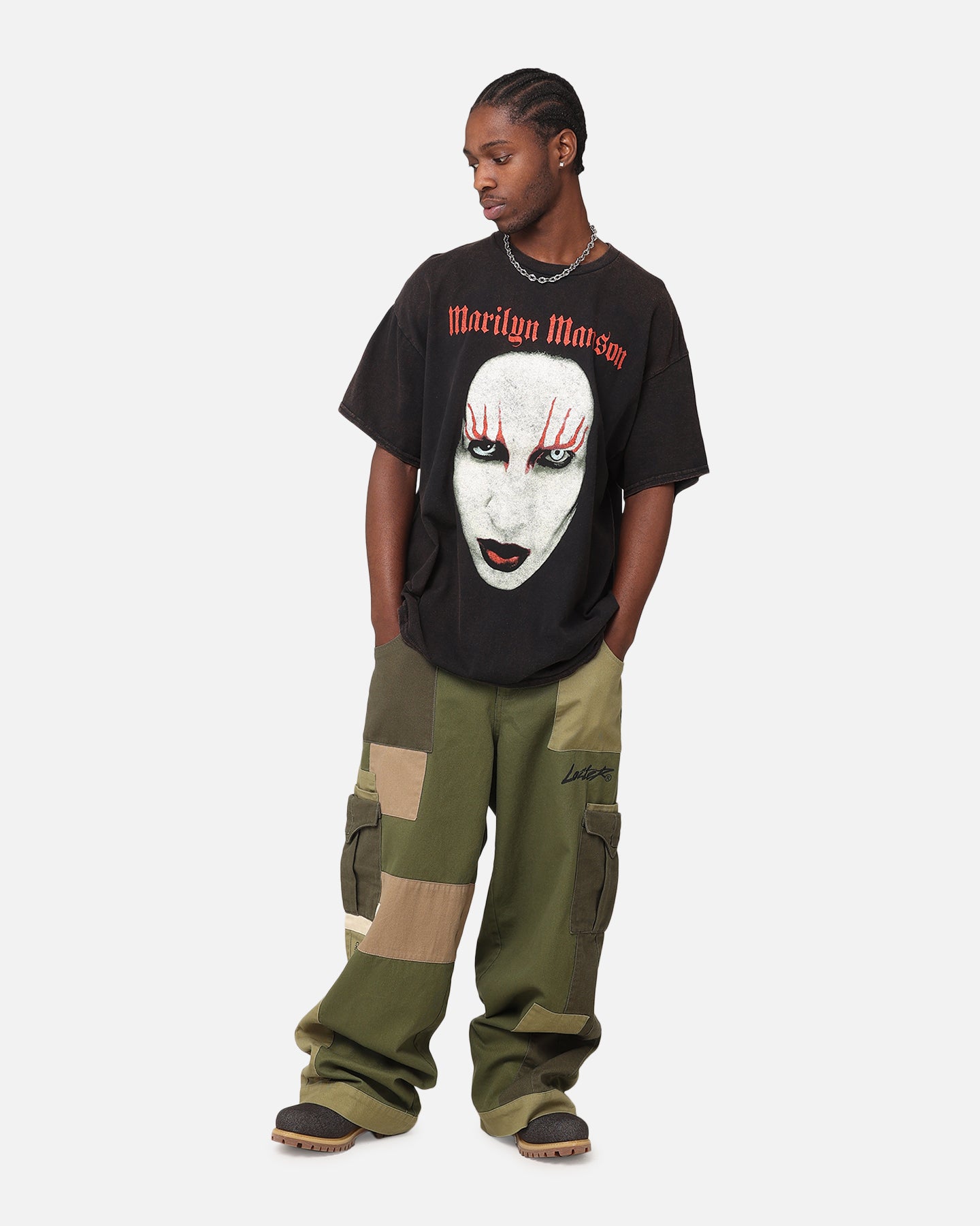 Marilyn Manson Red Lids Vintage T-Shirt Black Vintage | Culture