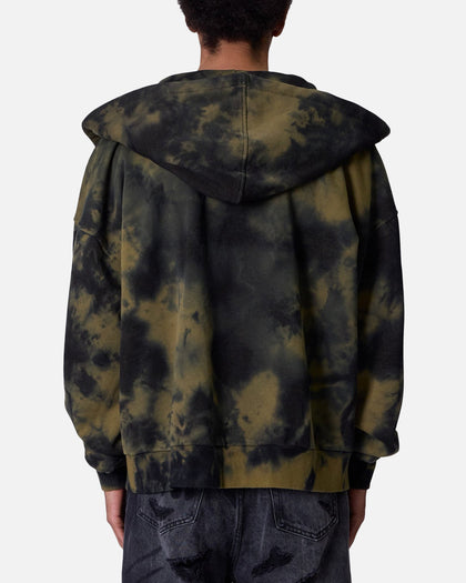 MNML Crumple Tie Dye Hodie Olive